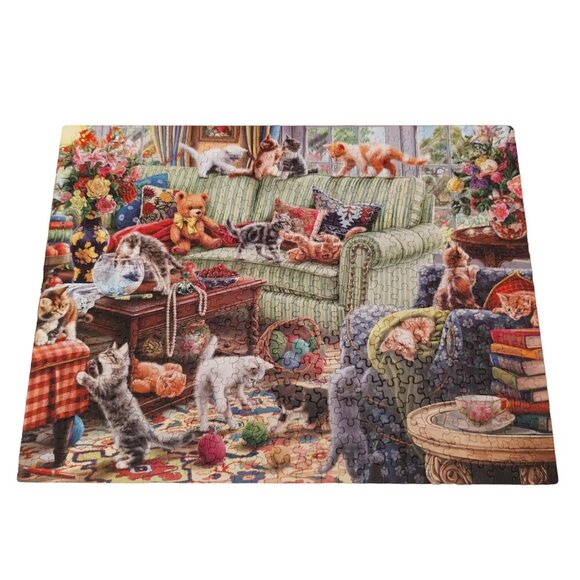 Ceaco Kitty Chaos 500 Piece Complete Jigsaw Puzzle with Poster 2023 - Picture 4 of 10